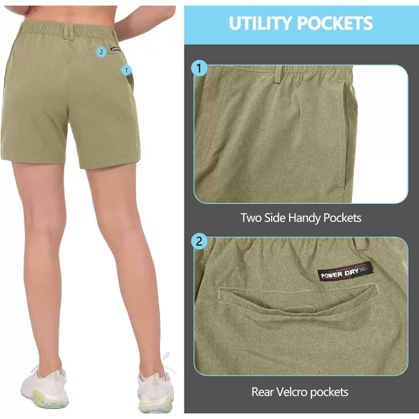 Little Donkey Andy Women's Bermuda Quick Dry Lightweight Stretch Shorts Golf Hiking Travel