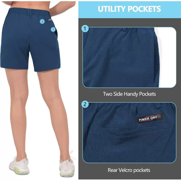 Little Donkey Andy Women's Bermuda Quick Dry Lightweight Stretch Shorts Golf Hiking Travel