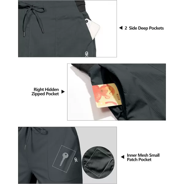 Little Donkey Andy Women's Lightweight Capri Pants Stretch Quick Dry Golf Pants Elastic Waist with Drawstring for Hiking