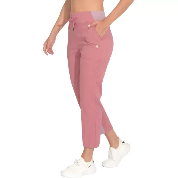 Little Donkey Andy Women's Lightweight Capri Pants Stretch Quick Dry Golf Pants Elastic Waist with Drawstring for Hiking