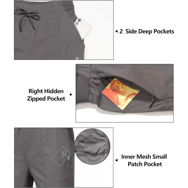 Little Donkey Andy Women's Lightweight Capri Pants Stretch Quick Dry Golf Pants Elastic Waist with Drawstring for Hiking