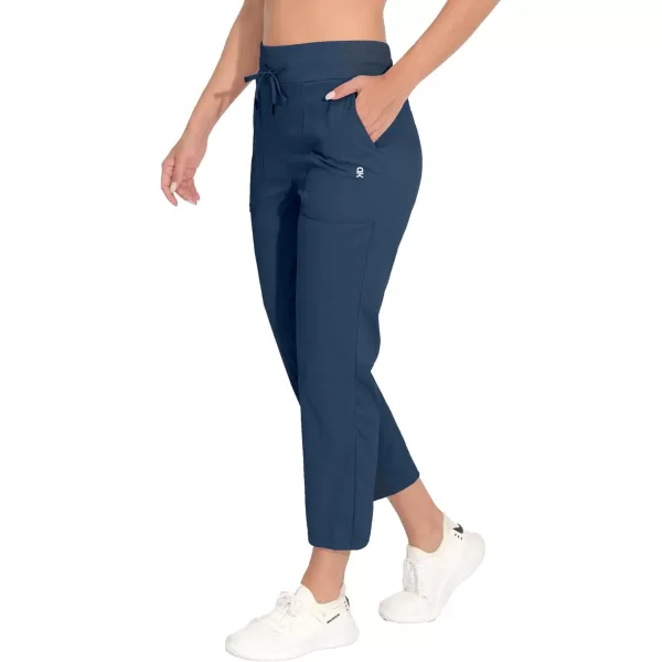 Little Donkey Andy Women's Lightweight Capri Pants Stretch Quick Dry Golf Pants Elastic Waist with Drawstring for Hiking