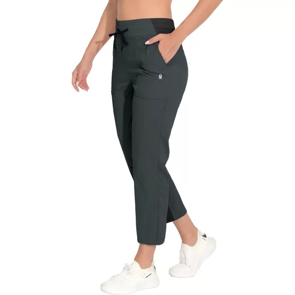 Little Donkey Andy Women's Lightweight Capri Pants Stretch Quick Dry Golf Pants Elastic Waist with Drawstring for Hiking