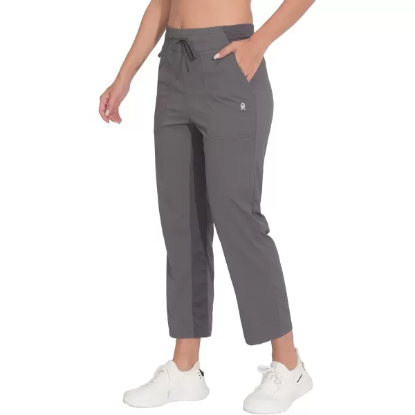 Little Donkey Andy Women's Lightweight Capri Pants Stretch Quick Dry Golf Pants Elastic Waist with Drawstring for Hiking