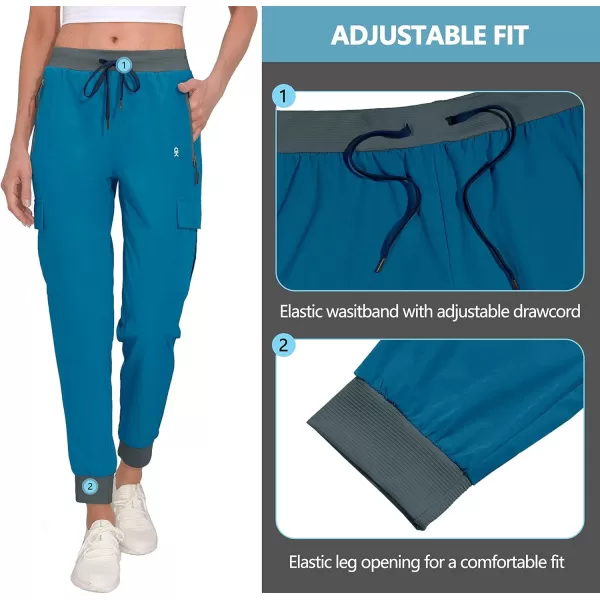 Little Donkey Andy Women's Lightweight Hiking Pants Quick Dry Cargo Joggers with Zipper Pockets