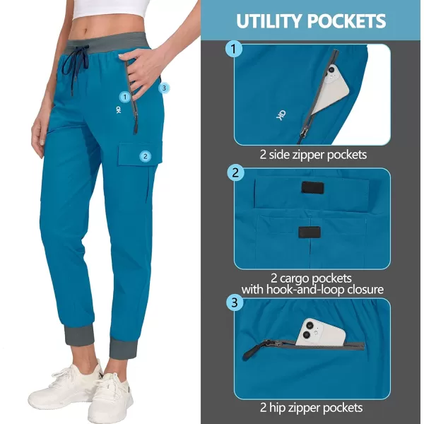 Little Donkey Andy Women's Lightweight Hiking Pants Quick Dry Cargo Joggers with Zipper Pockets