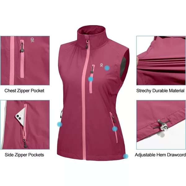 Little Donkey Andy Women's Lightweight Quick Dry Vest Summer Windproof Sleeveless Elastic Jacket for Golfing Cycling Running
