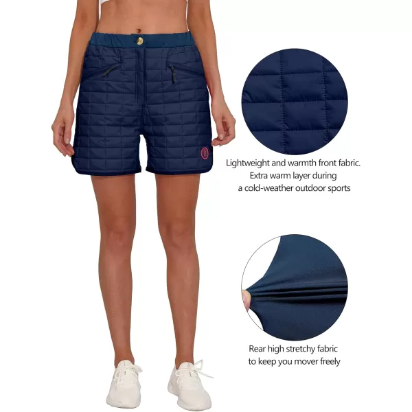 Little Donkey Andy Womens Lightweight Quilted Puffer Shorts Winter Warm Outdoor Hiking Running