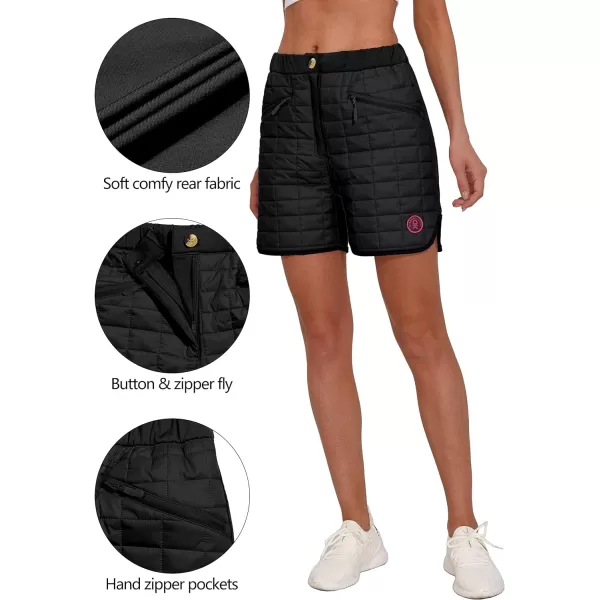 Little Donkey Andy Womens Lightweight Quilted Puffer Shorts Winter Warm Outdoor Hiking Running