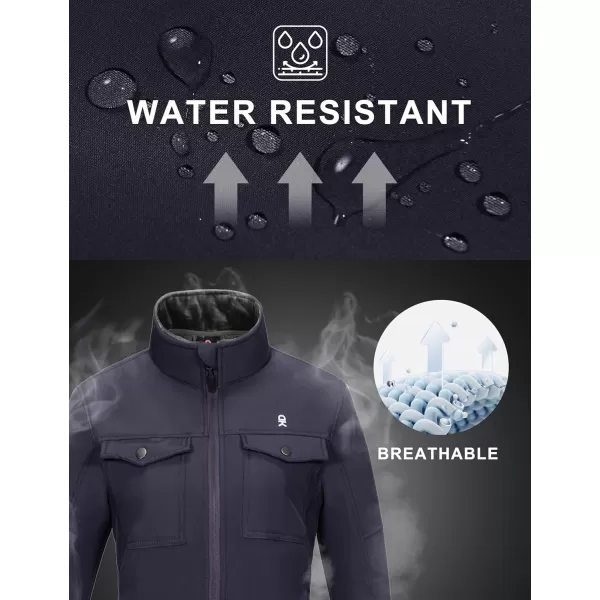 Little Donkey Andy Women's Lightweight Stand Collar Jacket Water Resistant Windbreaker Fleece Lined Warm Coat