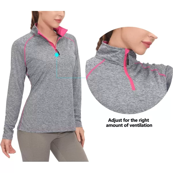 Little Donkey Andy Women's Long Sleeve Running Shirts Workout Gym Sports T-Shirt Quick Dry