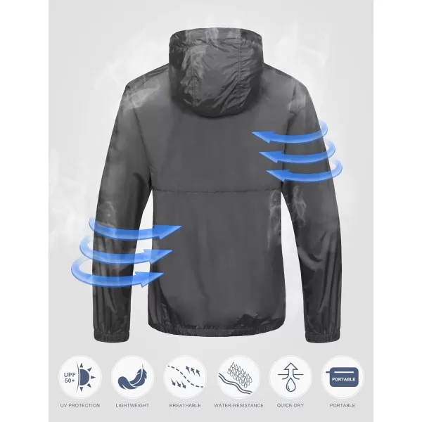 Little Donkey Andy Women's Packable Windbreaker UPF50+, Water-Repellent Half Zip Pullover Light Jacket Quick-Dry