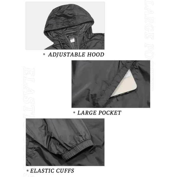 Little Donkey Andy Women's Packable Windbreaker UPF50+, Water-Repellent Half Zip Pullover Light Jacket Quick-Dry