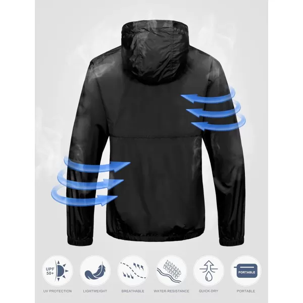 Little Donkey Andy Women's Packable Windbreaker UPF50+, Water-Repellent Half Zip Pullover Light Jacket Quick-Dry