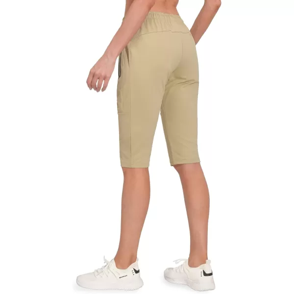 Little Donkey Andy Women's Quick Dry Cool Capri Pants Stretch Lightweight Drawstring Hiking Running Track Workout