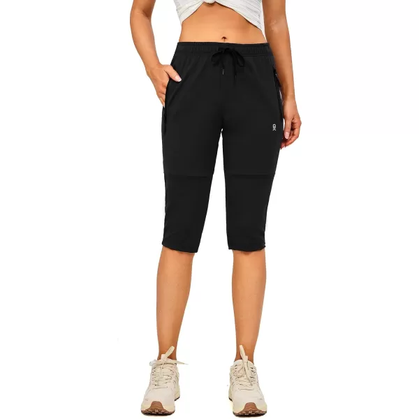 Little Donkey Andy Women's Quick Dry Cool Capri Pants Stretch Lightweight Drawstring Hiking Running Track Workout