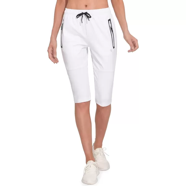 Little Donkey Andy Women's Quick Dry Cool Capri Pants Stretch Lightweight Drawstring Hiking Running Track Workout