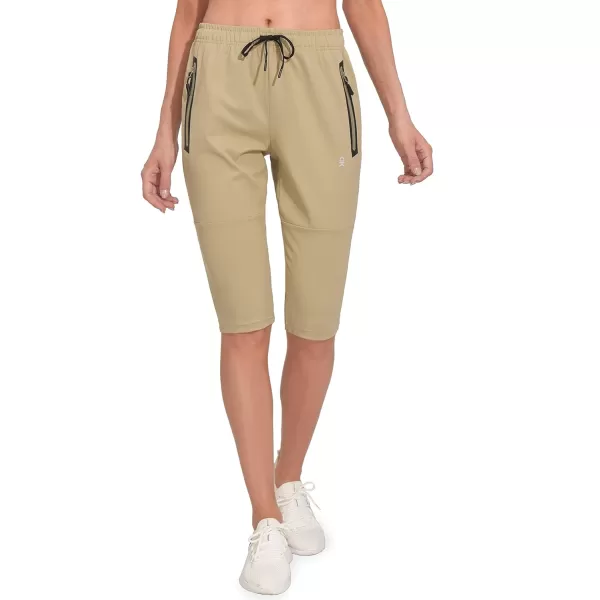 Little Donkey Andy Women's Quick Dry Cool Capri Pants Stretch Lightweight Drawstring Hiking Running Track Workout