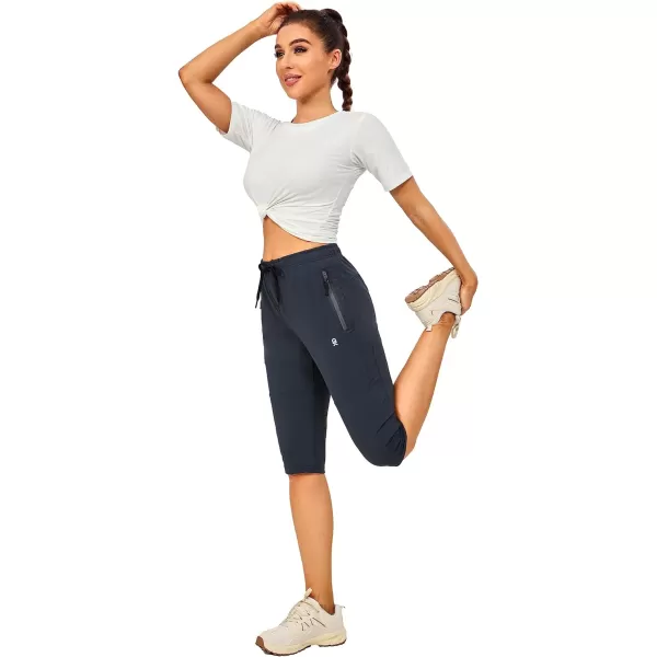 Little Donkey Andy Women's Quick Dry Cool Capri Pants Stretch Lightweight Drawstring Hiking Running Track Workout