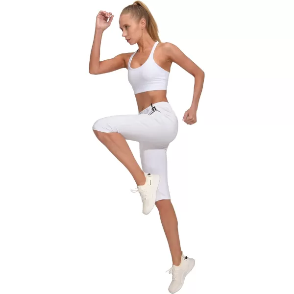 Little Donkey Andy Women's Quick Dry Cool Capri Pants Stretch Lightweight Drawstring Hiking Running Track Workout