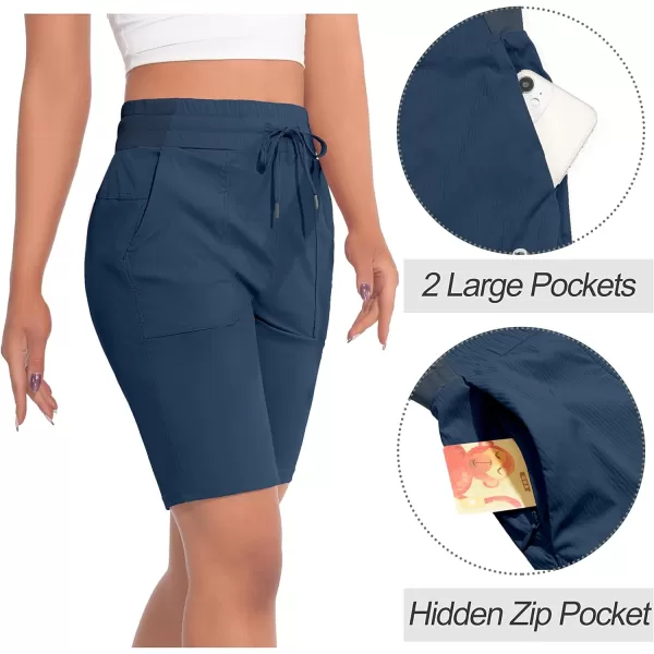 Little Donkey Andy Women's Quick Dry Hiking Bermuda Shorts, Stretch Golf Shorts, Elastic Waist with Drawstring
