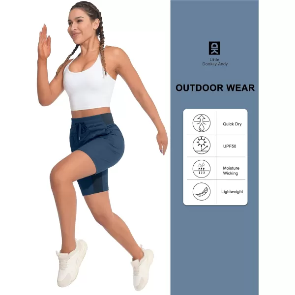 Little Donkey Andy Women's Quick Dry Hiking Bermuda Shorts, Stretch Golf Shorts, Elastic Waist with Drawstring