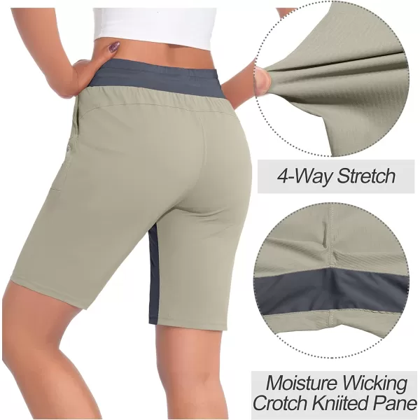 Little Donkey Andy Women's Quick Dry Hiking Bermuda Shorts, Stretch Golf Shorts, Elastic Waist with Drawstring