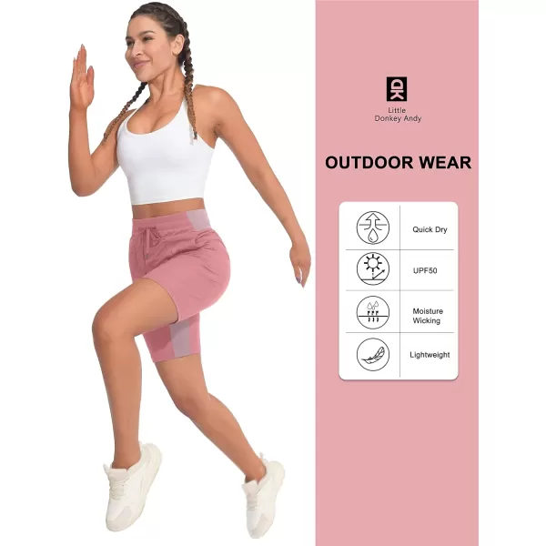 Little Donkey Andy Women's Quick Dry Hiking Bermuda Shorts, Stretch Golf Shorts, Elastic Waist with Drawstring