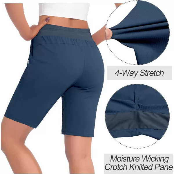 Little Donkey Andy Women's Quick Dry Hiking Bermuda Shorts, Stretch Golf Shorts, Elastic Waist with Drawstring