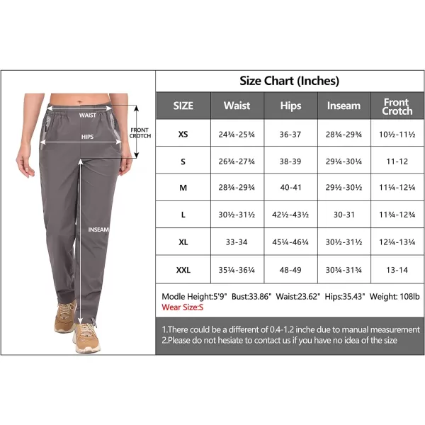 Little Donkey Andy Women's Quick Dry Lightweight Stretch Golf Pants Hiking Travel