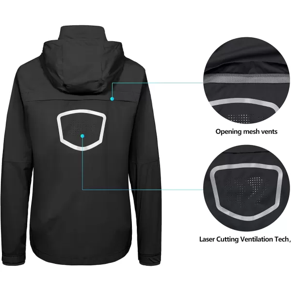 Little Donkey Andy Women's Rain Running Jackets Cycling Windbreakers Lightweight Waterproof Reflective Windproof