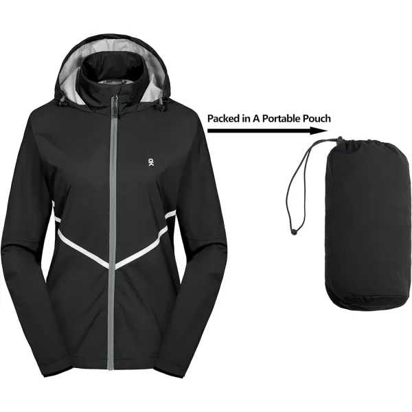 Little Donkey Andy Women's Rain Running Jackets Cycling Windbreakers Lightweight Waterproof Reflective Windproof