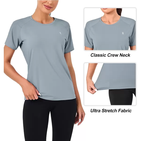 Little Donkey Andy Women's Short Sleeve Quick Dry T-Shirt, Crew Neck Athletic Shirts for Golf Running, Breathable UPF 50