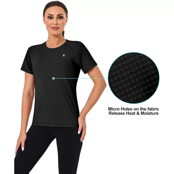 Little Donkey Andy Women's Short Sleeve Quick Dry T-Shirt, Crew Neck Athletic Shirts for Golf Running, Breathable UPF 50