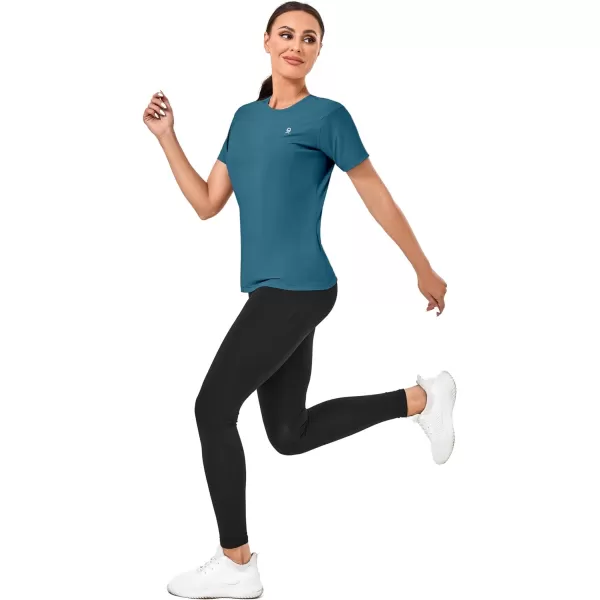 Little Donkey Andy Women's Short Sleeve Quick Dry T-Shirt, Crew Neck Athletic Shirts for Golf Running, Breathable UPF 50