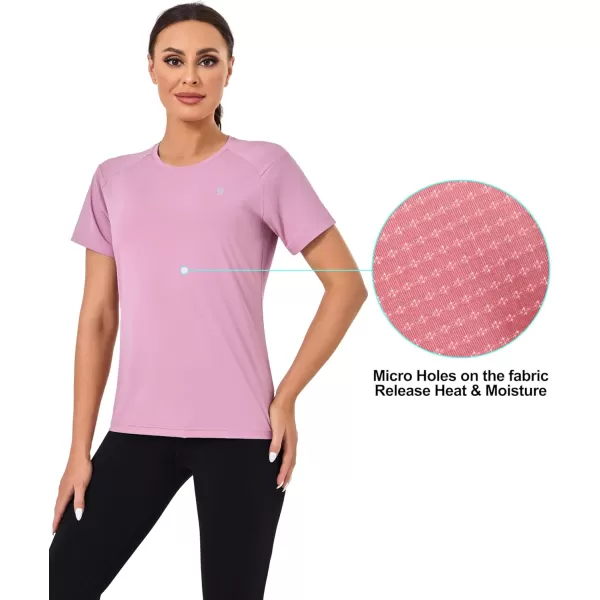 Little Donkey Andy Women's Short Sleeve Quick Dry T-Shirt, Crew Neck Athletic Shirts for Golf Running, Breathable UPF 50