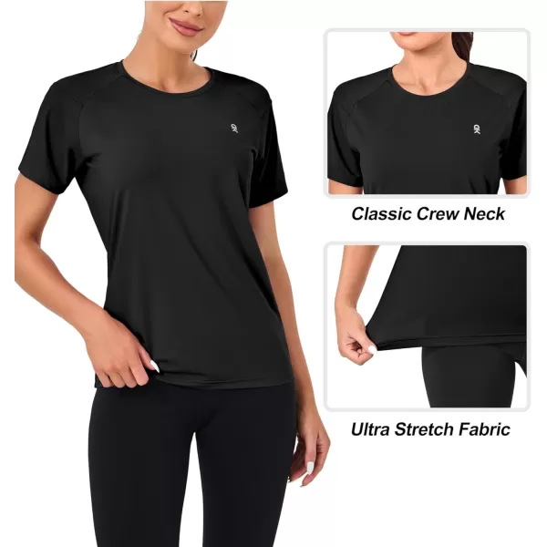 Little Donkey Andy Women's Short Sleeve Quick Dry T-Shirt, Crew Neck Athletic Shirts for Golf Running, Breathable UPF 50