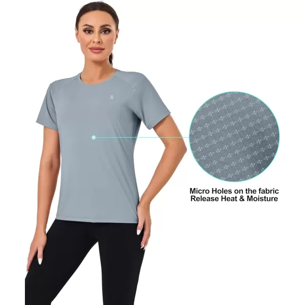 Little Donkey Andy Women's Short Sleeve Quick Dry T-Shirt, Crew Neck Athletic Shirts for Golf Running, Breathable UPF 50
