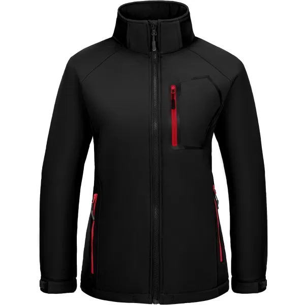 Little Donkey Andy Women's Softshell Hiking Jackets Ski Snow Fleece Lined Lightweight Windproof Removable Hood