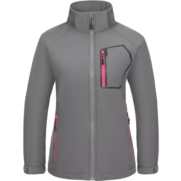Little Donkey Andy Women's Softshell Hiking Jackets Ski Snow Fleece Lined Lightweight Windproof Removable Hood