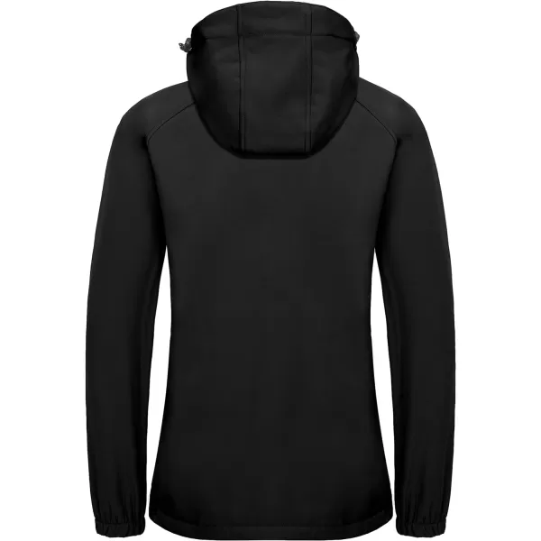 Little Donkey Andy Women's Softshell Hiking Jackets Ski Snow Fleece Lined Lightweight Windproof Removable Hood