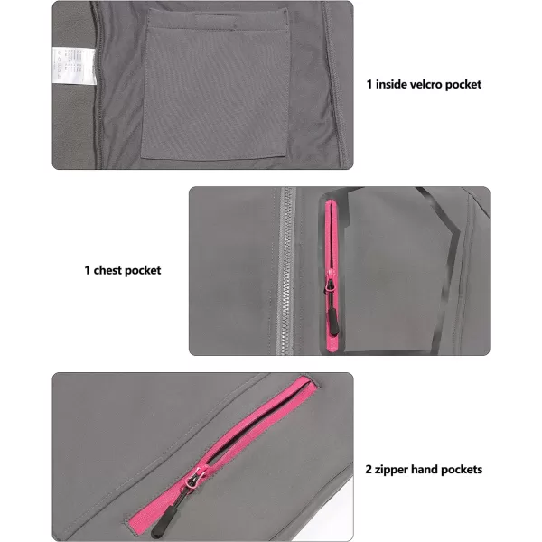 Little Donkey Andy Women's Softshell Hiking Jackets Ski Snow Fleece Lined Lightweight Windproof Removable Hood