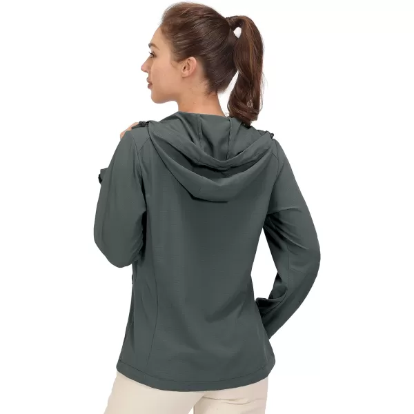 Little Donkey Andy Women's Sun Protection Hoodie Jackets Long Sleeve UPF50+ Shirts Hiking Travel Camp Air Holes Full Zip