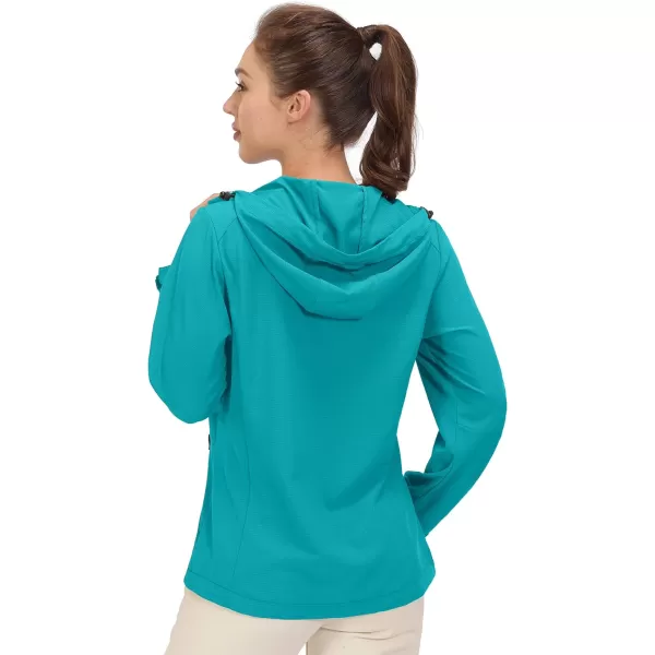 Little Donkey Andy Women's Sun Protection Hoodie Jackets Long Sleeve UPF50+ Shirts Hiking Travel Camp Air Holes Full Zip