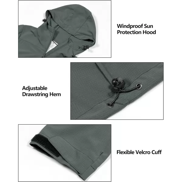Little Donkey Andy Women's Sun Protection Hoodie Jackets Long Sleeve UPF50+ Shirts Hiking Travel Camp Air Holes Full Zip
