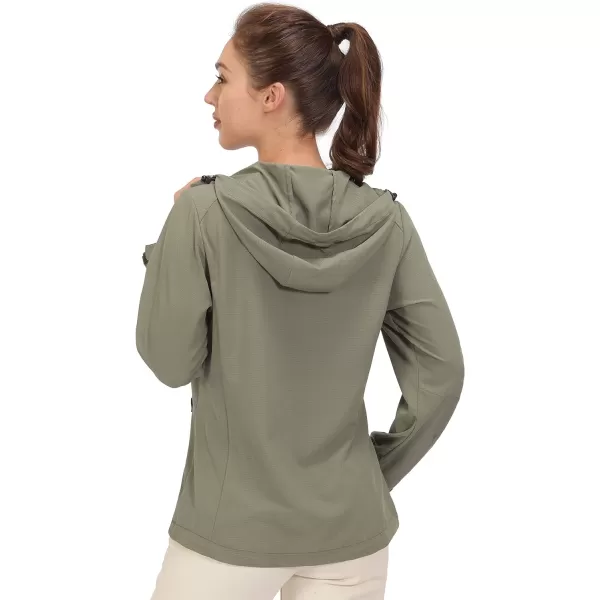 Little Donkey Andy Women's Sun Protection Hoodie Jackets Long Sleeve UPF50+ Shirts Hiking Travel Camp Air Holes Full Zip