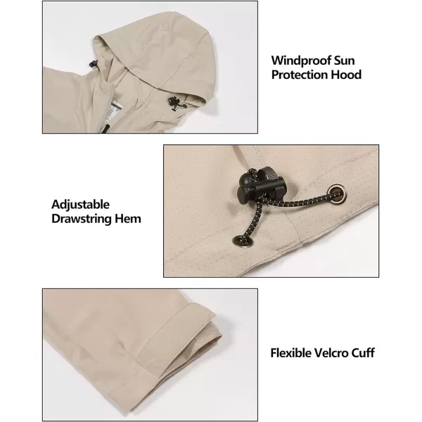Little Donkey Andy Women's Sun Protection Hoodie Jackets Long Sleeve UPF50+ Shirts Hiking Travel Camp Air Holes Full Zip