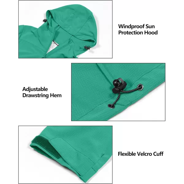 Little Donkey Andy Women's Sun Protection Hoodie Jackets Long Sleeve UPF50+ Shirts Hiking Travel Camp Air Holes Full Zip