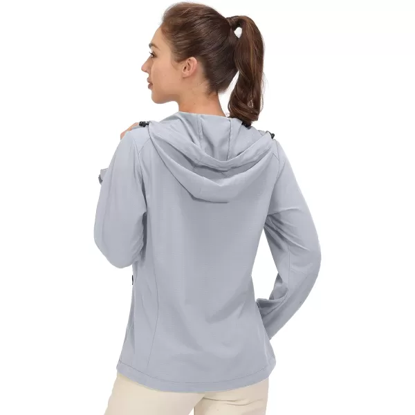Little Donkey Andy Women's Sun Protection Hoodie Jackets Long Sleeve UPF50+ Shirts Hiking Travel Camp Air Holes Full Zip