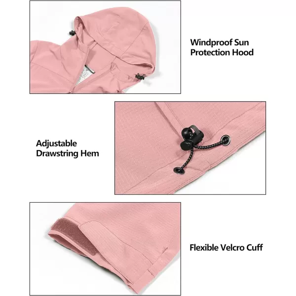 Little Donkey Andy Women's Sun Protection Hoodie Jackets Long Sleeve UPF50+ Shirts Hiking Travel Camp Air Holes Full Zip